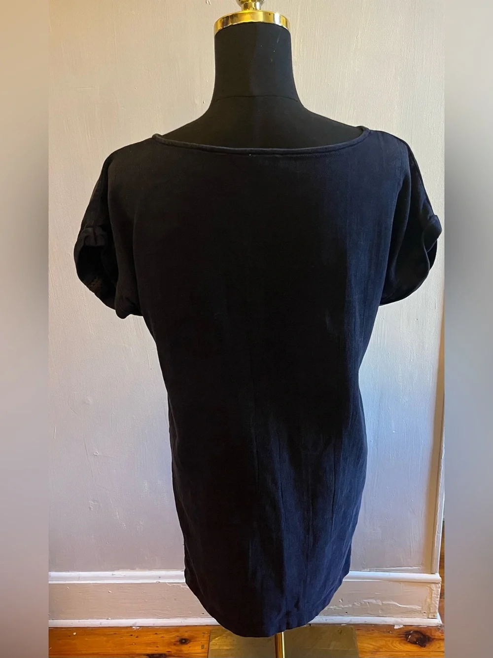 Soeur Navy Cotton Denim Straight Short Sleeve Dress Size 38/Medium 8